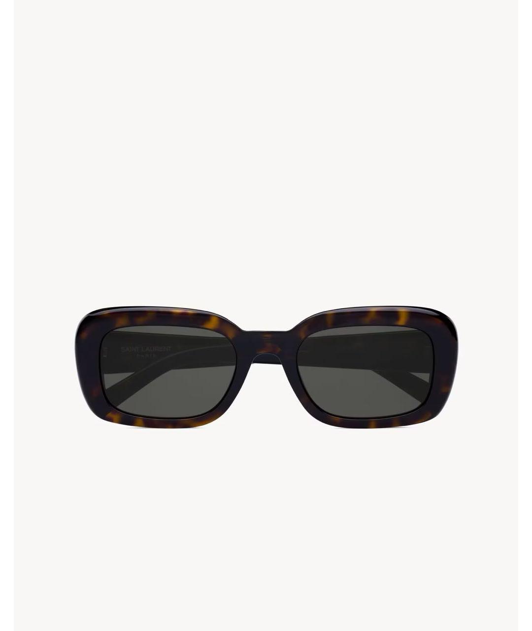 SAINT LAURENT Коричневые солнцезащитные очки, фото 2