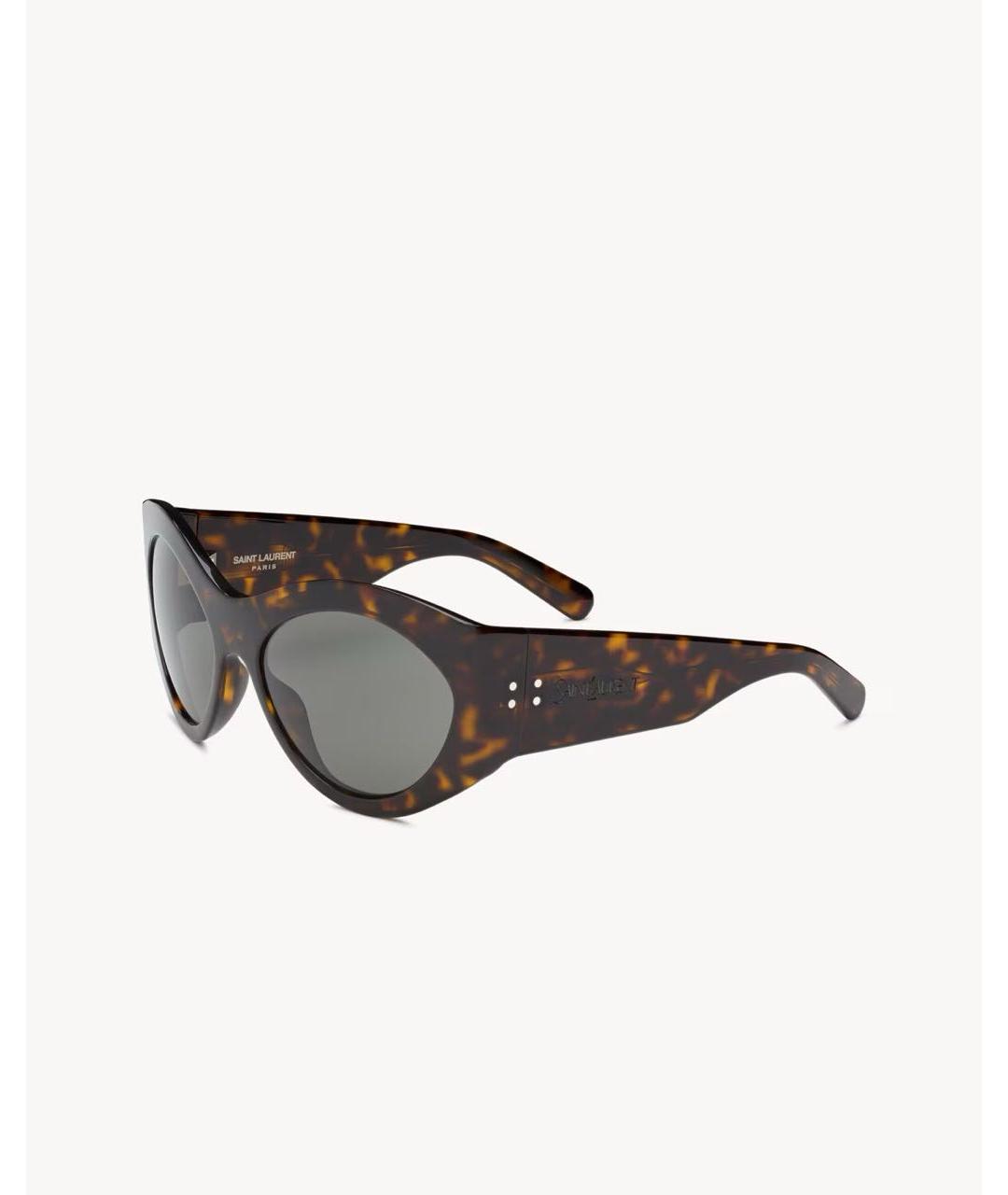SAINT LAURENT Коричневые солнцезащитные очки, фото 3