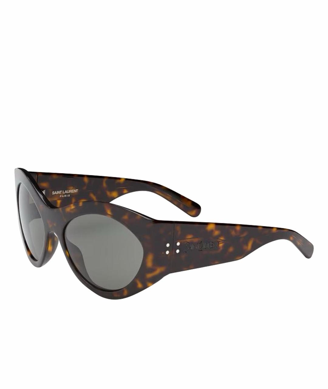 SAINT LAURENT Коричневые солнцезащитные очки, фото 1