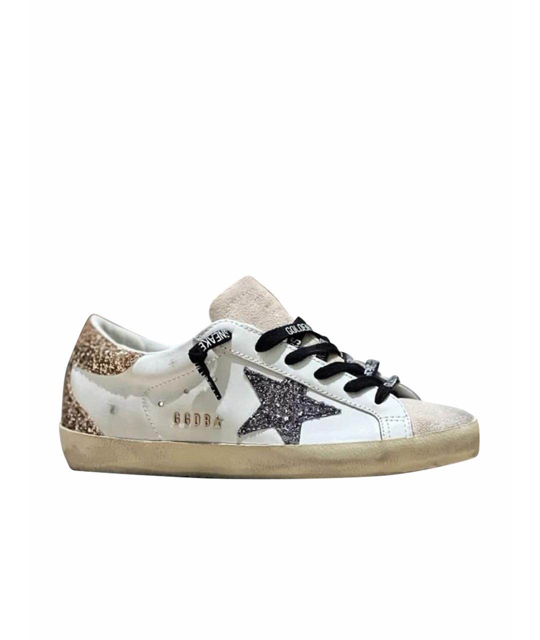 GOLDEN GOOSE DELUXE BRAND Белые кожаные кеды, фото 1