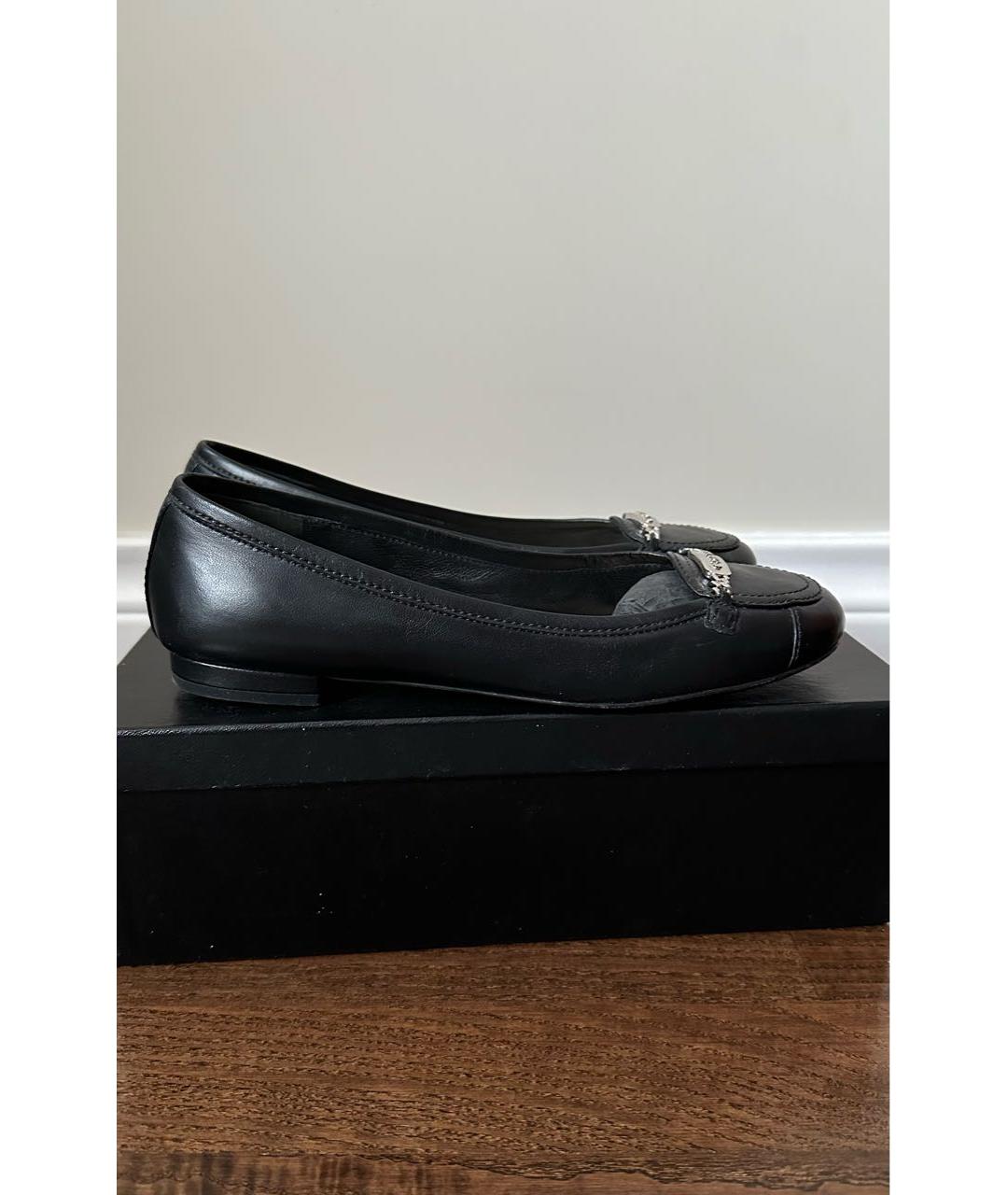 CHANEL Черные кожаные балетки, фото 7