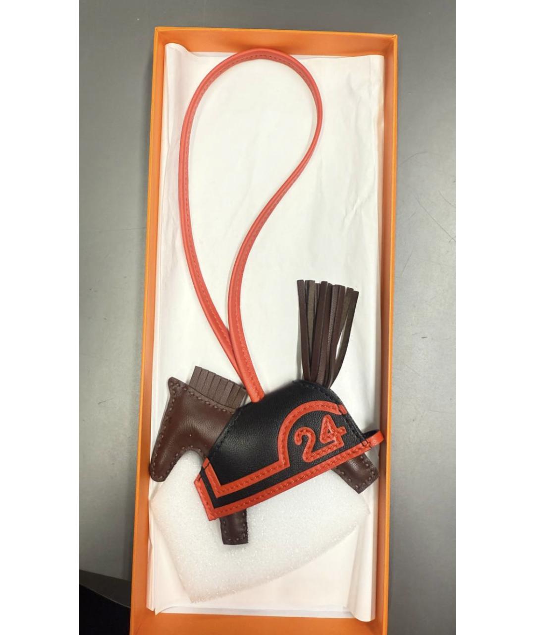 HERMES Красный брелок, фото 2