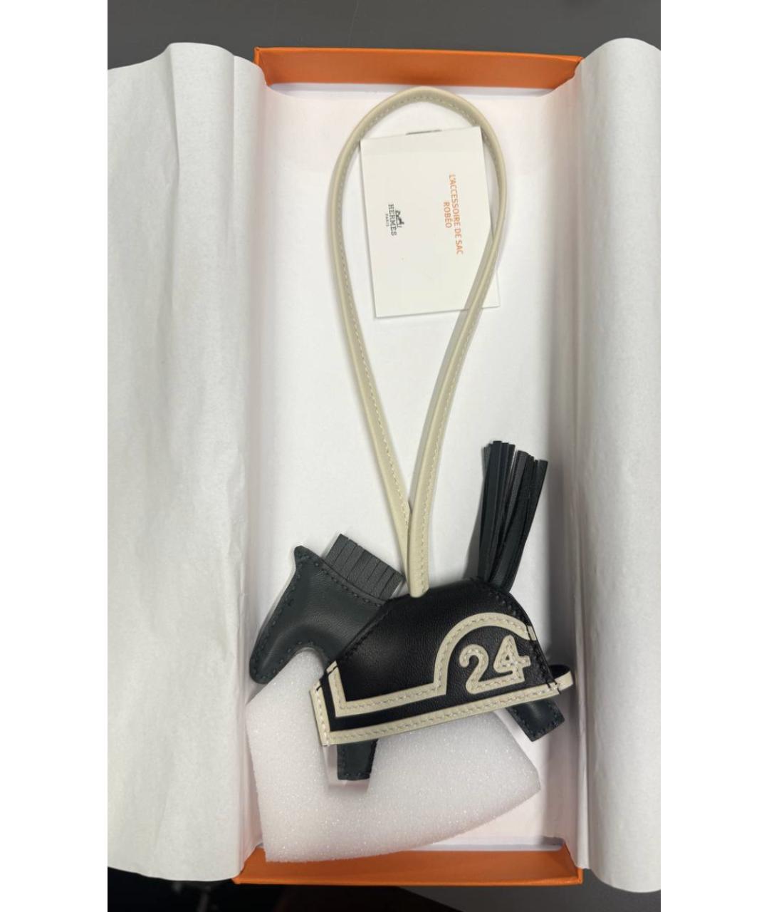 HERMES Зеленый брелок, фото 2