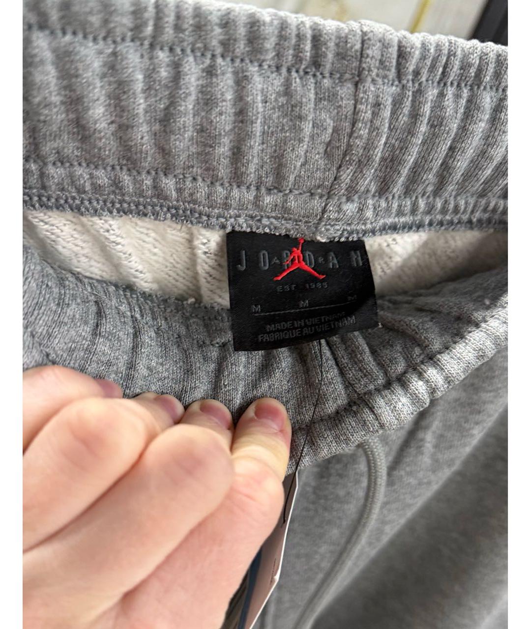 JORDAN Серый хлопковый спортивный костюм, фото 7