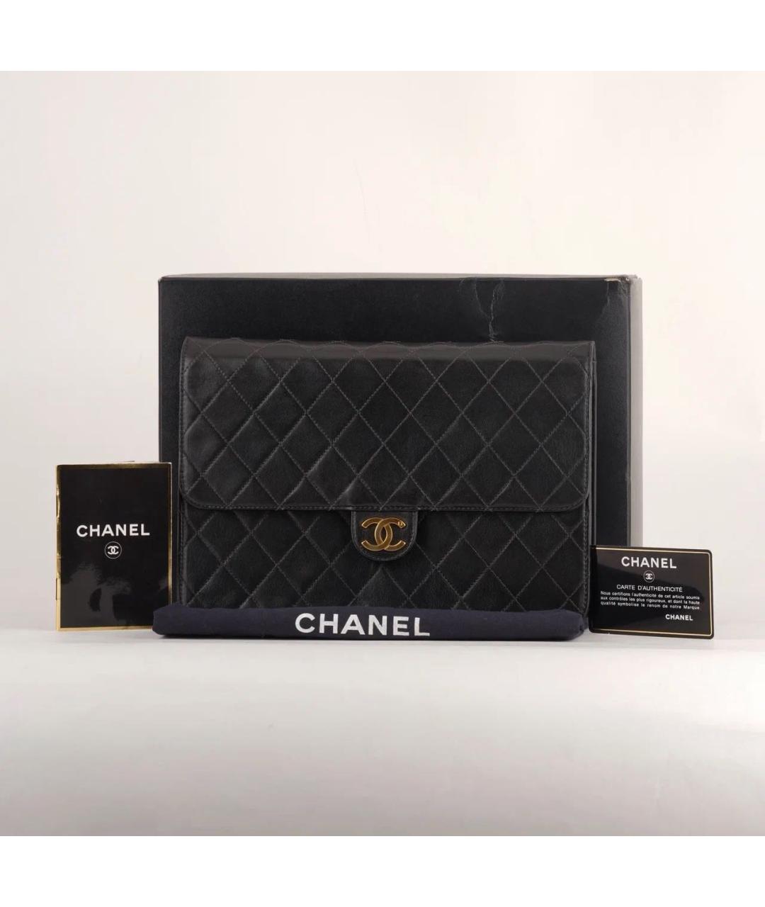 CHANEL Черная кожаная сумка через плечо, фото 2