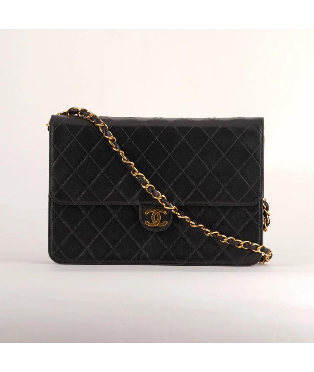 CHANEL Черная кожаная сумка через плечо, фото 9