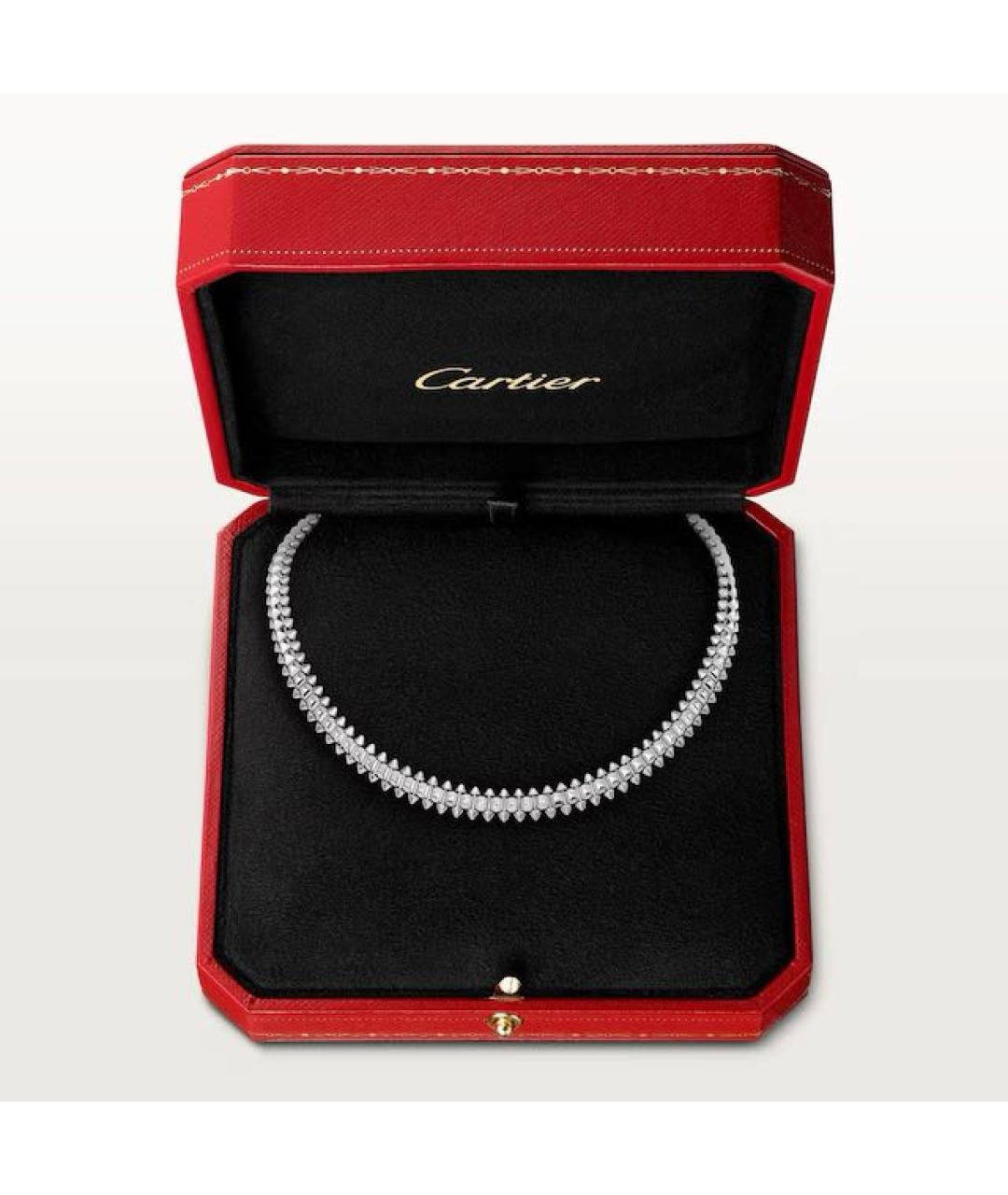 CARTIER Серебряное колье из белого золота, фото 5