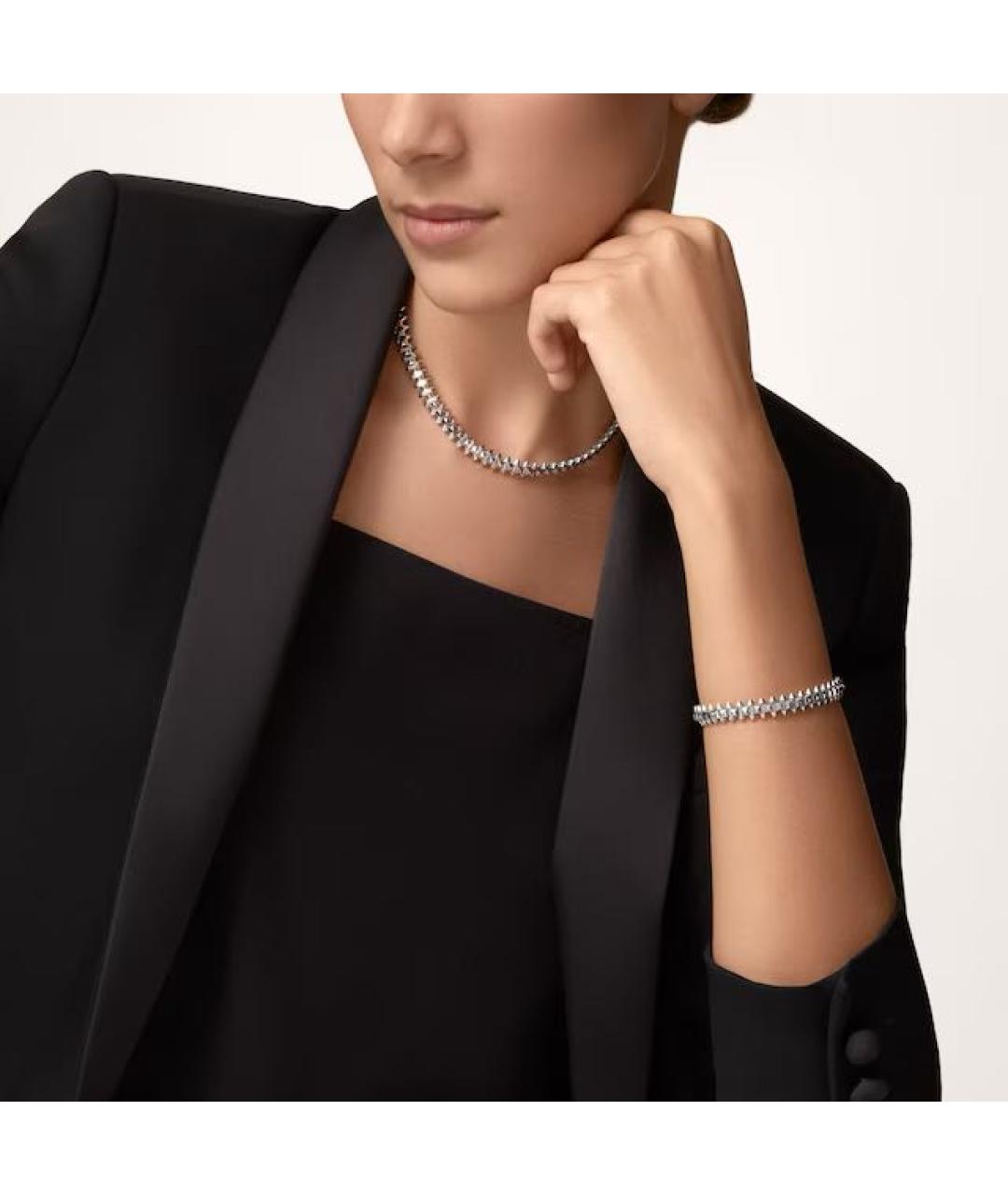 CARTIER Серебряное колье из белого золота, фото 2