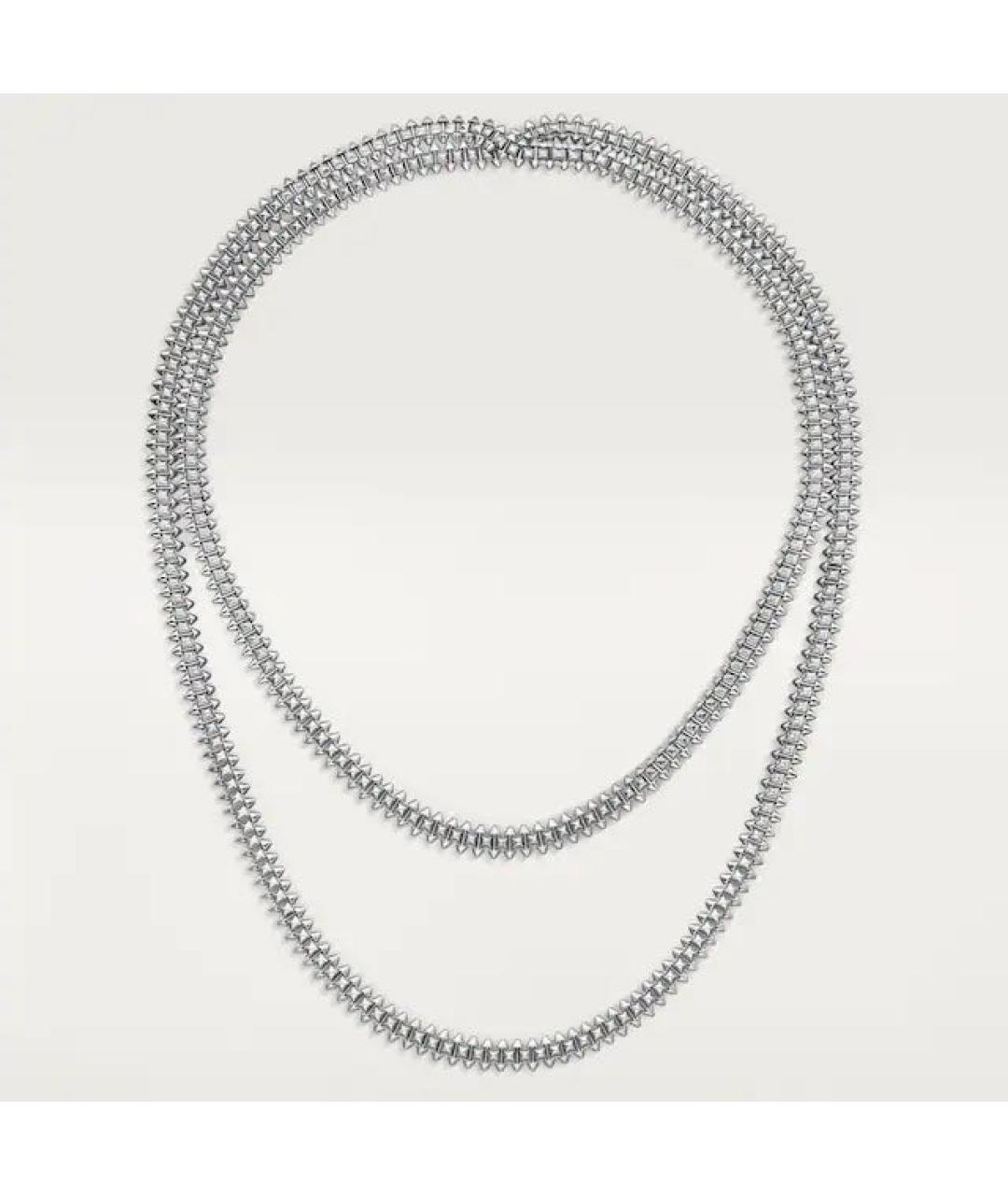 CARTIER Серебряное колье из белого золота, фото 5