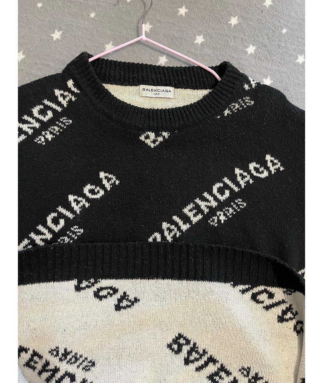 BALENCIAGA Черный хлопковый джемпер / свитер, фото 5