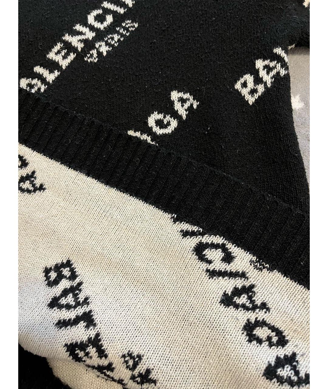 BALENCIAGA Черный хлопковый джемпер / свитер, фото 7