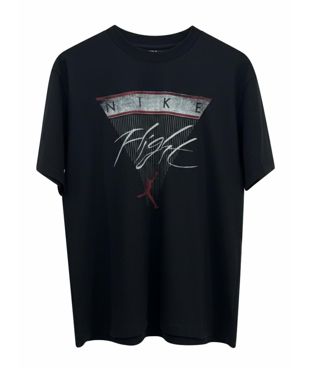 JORDAN Черная хлопковая футболка, фото 1