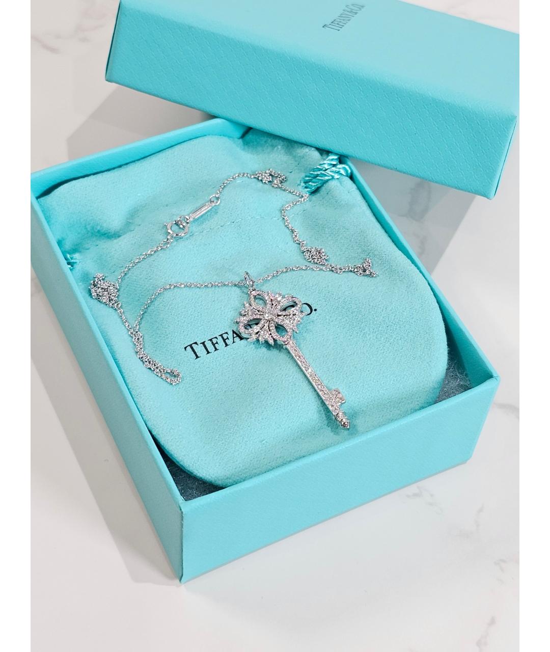 TIFFANY&CO Серебряная платиновая подвеска, фото 2