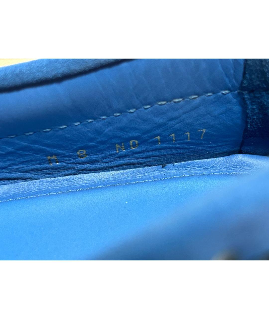 LOUIS VUITTON Синие замшевые мокасины, фото 7