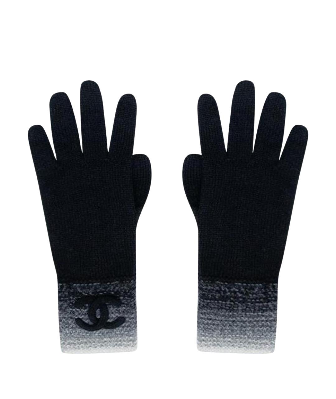 CHANEL Черные кашемировые перчатки, фото 1