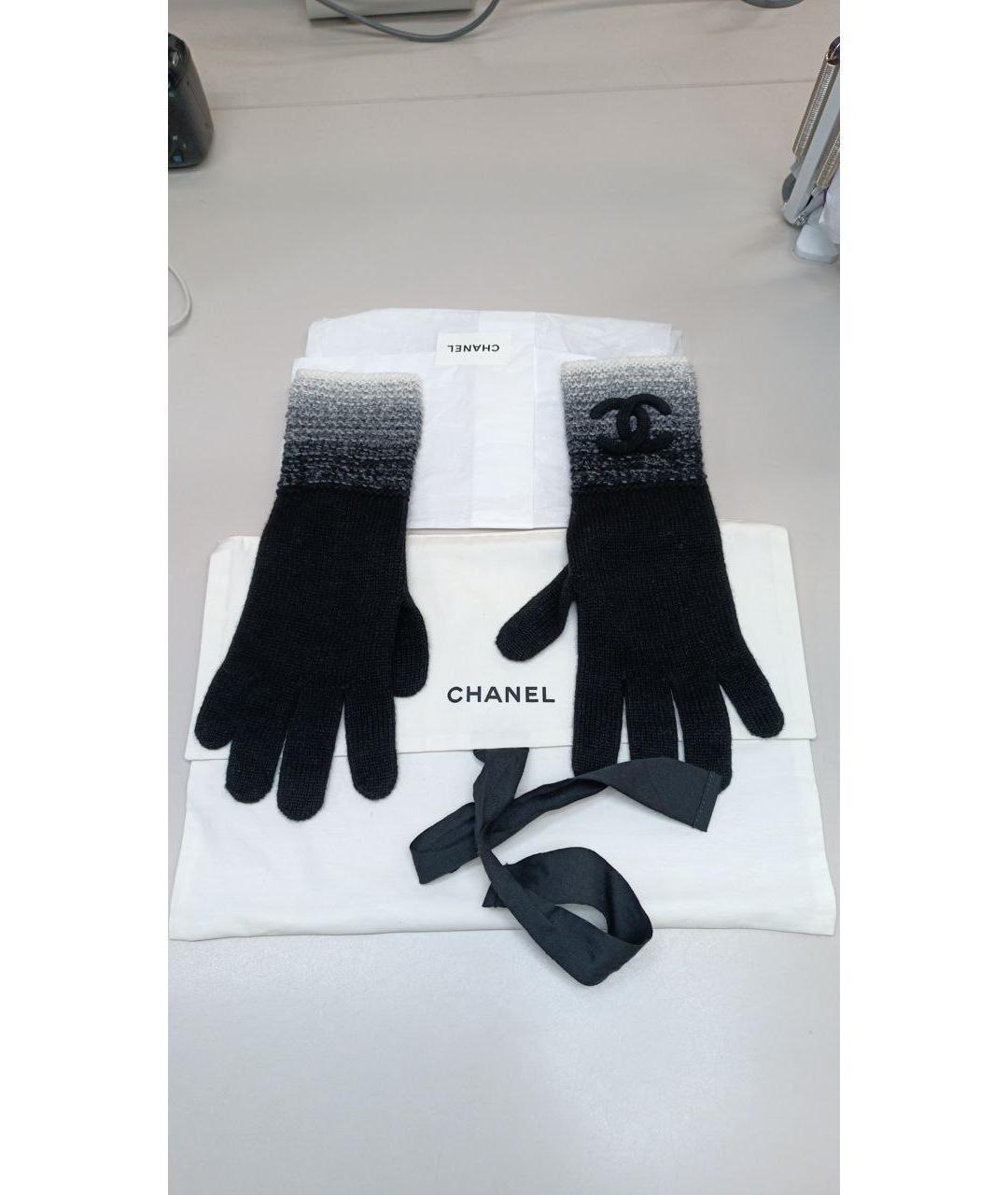 CHANEL Черные кашемировые перчатки, фото 3