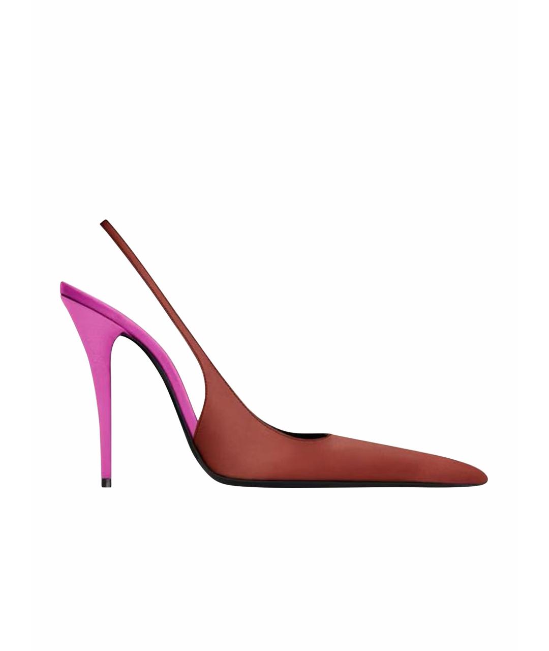 SAINT LAURENT Бордовые туфли, фото 1