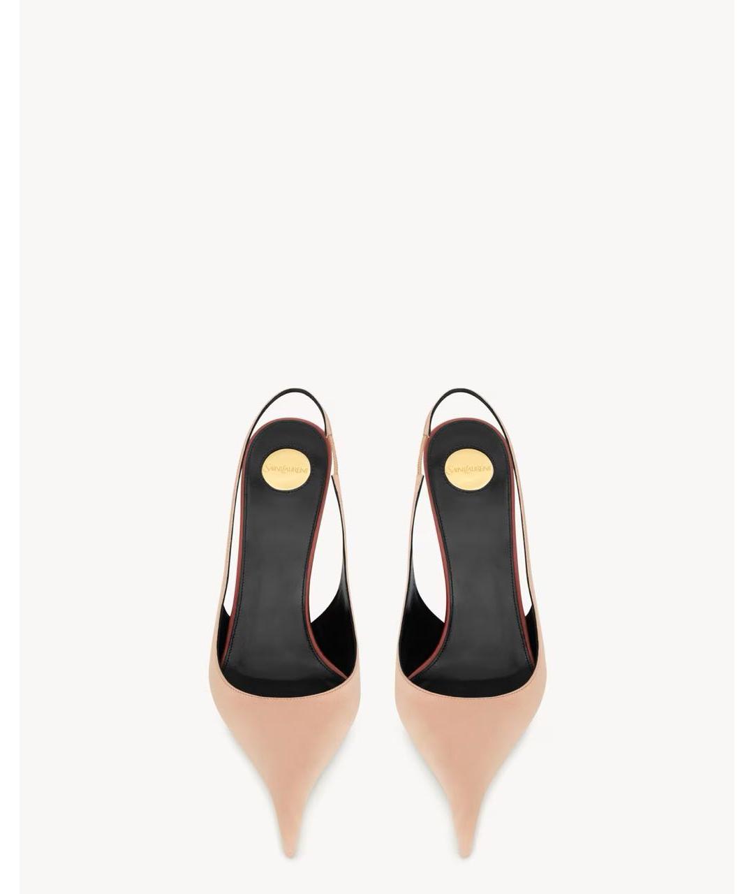 SAINT LAURENT Бежевые туфли, фото 3