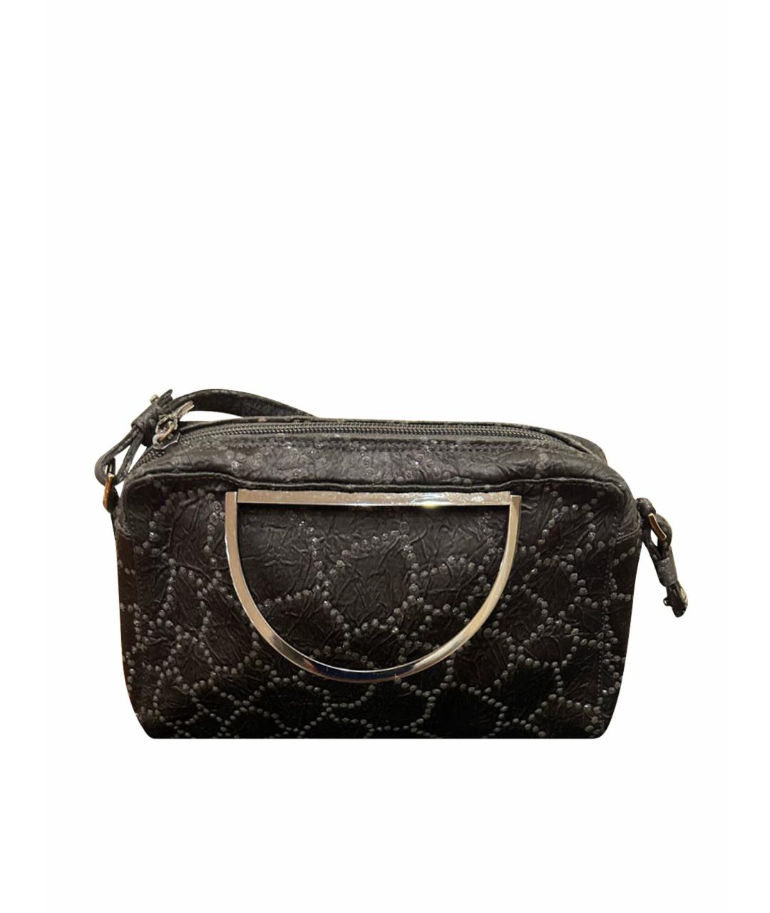 CASADEI Черная тканевая сумка с короткими ручками, фото 1