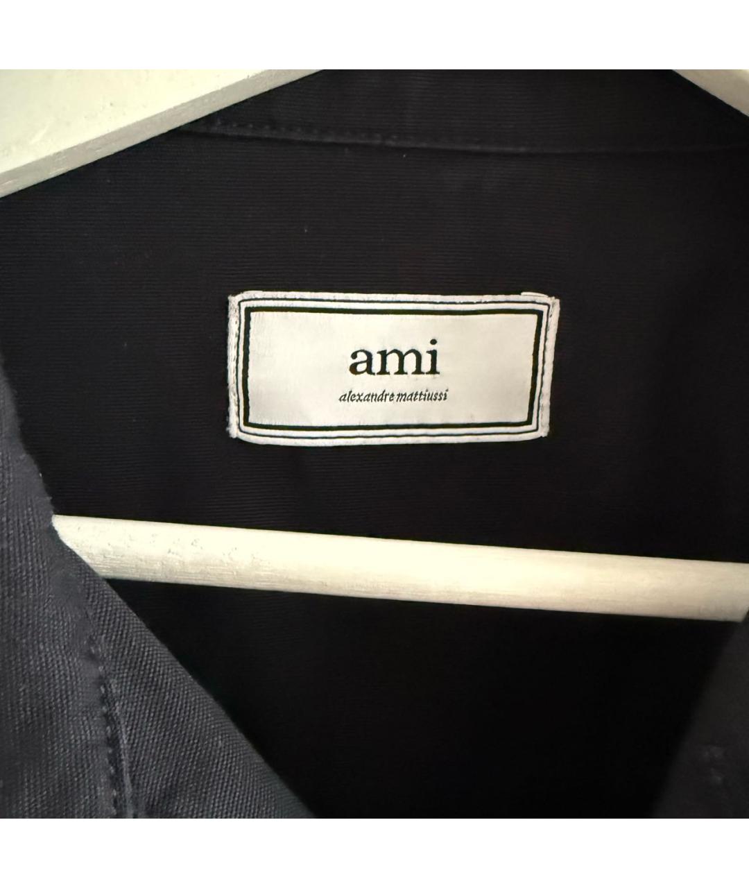 Ami Paris Темно-синяя деним рубашка, фото 3