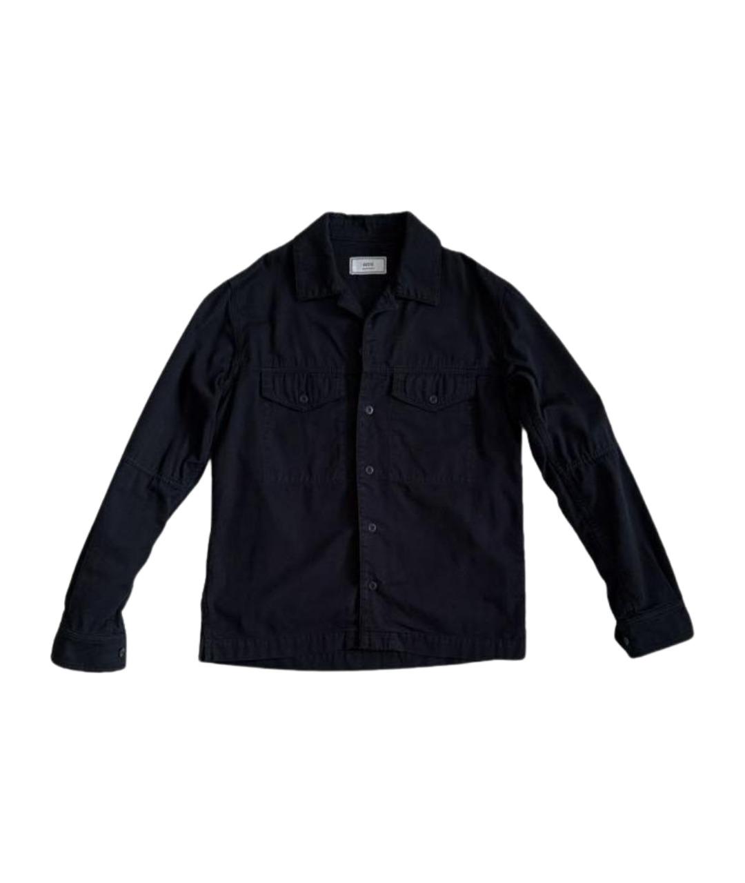 Ami Paris Темно-синяя деним рубашка, фото 1