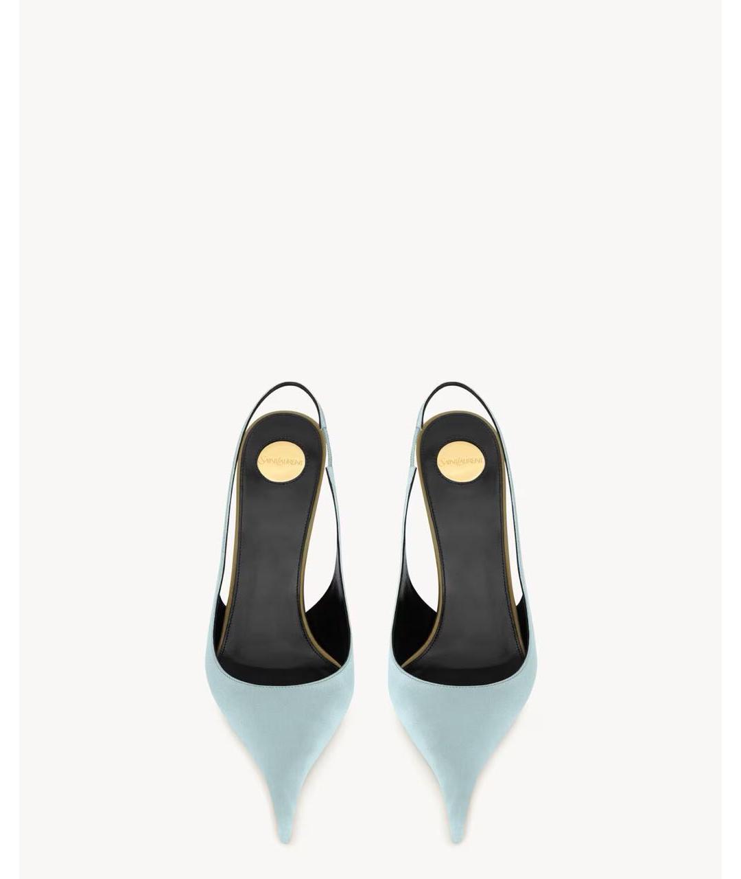 SAINT LAURENT Голубые туфли, фото 3