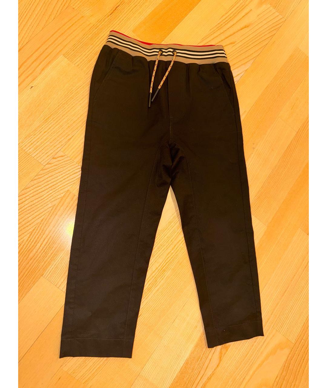 BURBERRY Черные хлопковые брюки и шорты, фото 5