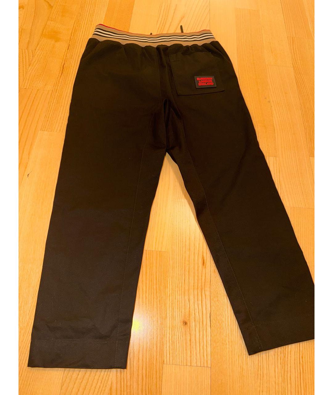 BURBERRY Черные хлопковые брюки и шорты, фото 4