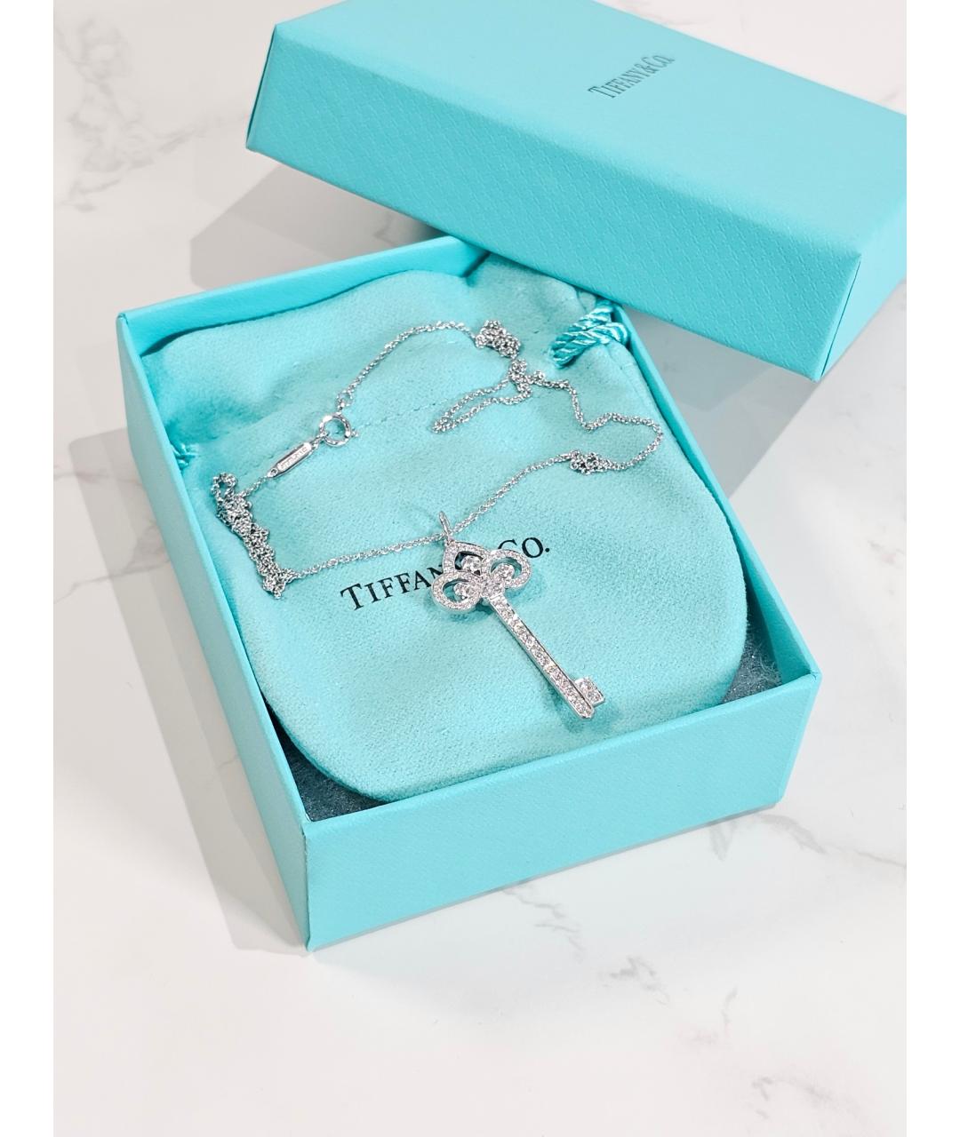 TIFFANY&CO Серебряная платиновая подвеска, фото 2