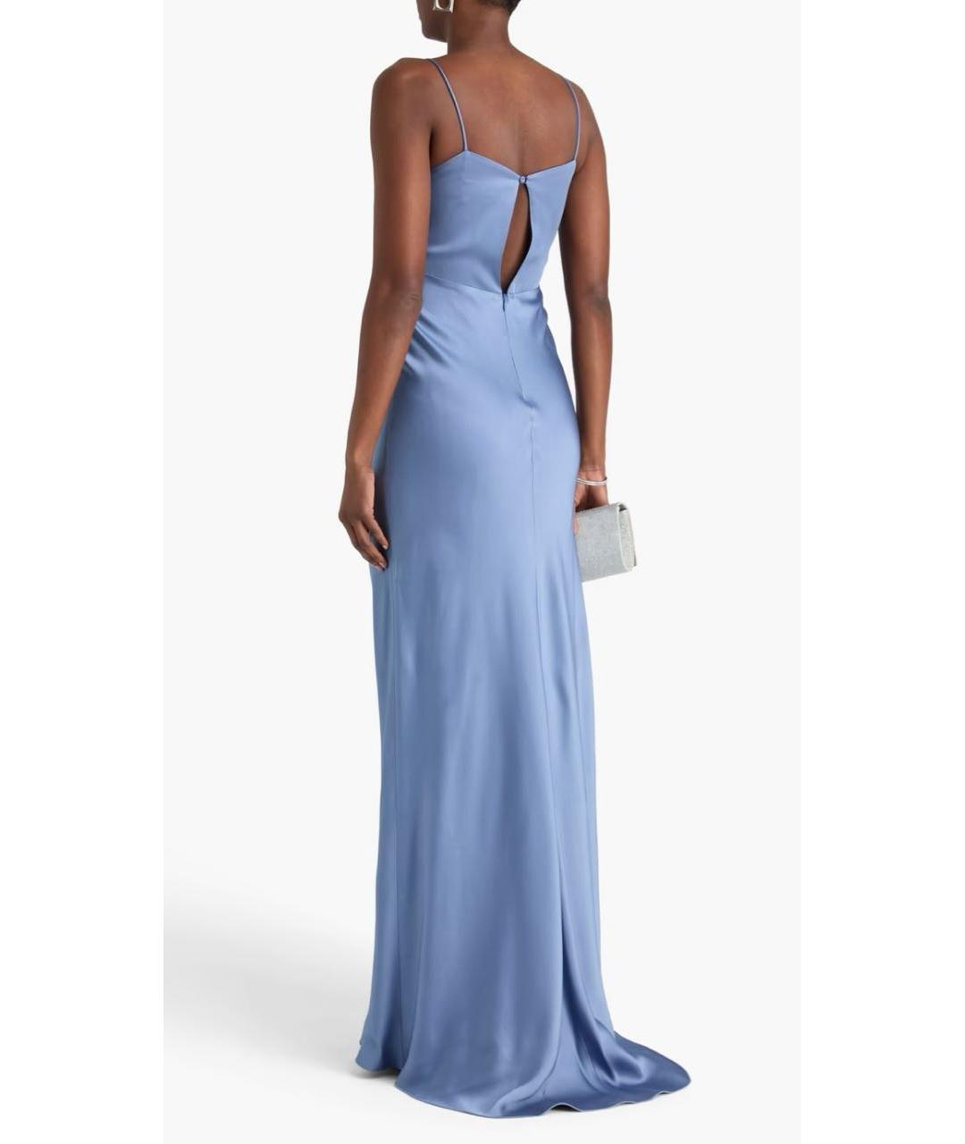 MAX MARA Голубое ацетатное вечернее платье, фото 3