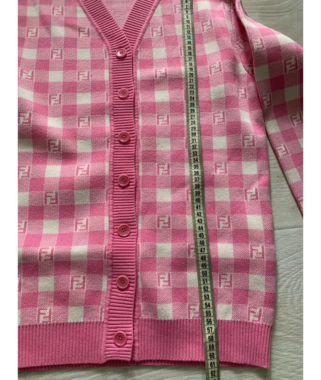 FENDI Розовый хлопковый жакет / жилет, фото 7