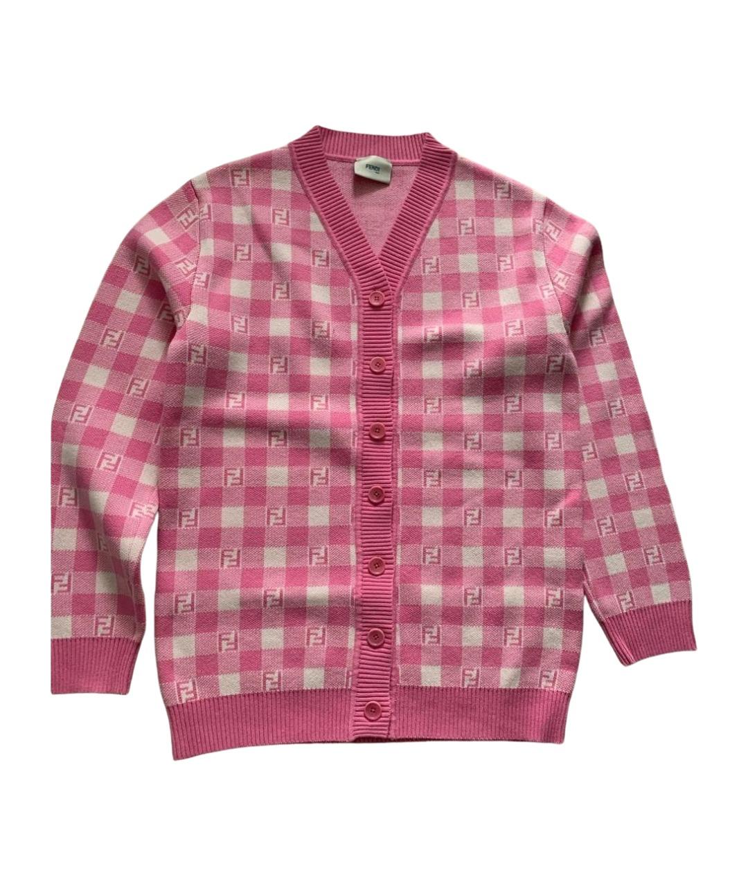 FENDI Розовый хлопковый жакет / жилет, фото 1