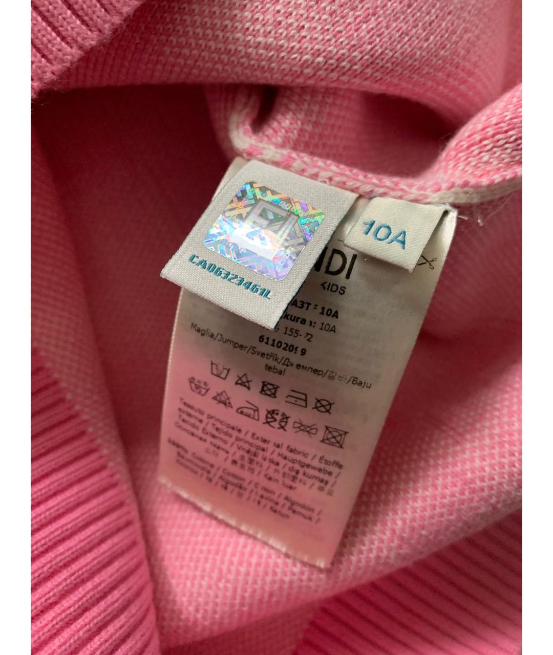 FENDI Розовый хлопковый жакет / жилет, фото 5