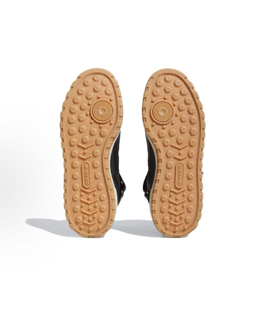 ADIDAS Черные кожаные высокие кроссовки / кеды, фото 5