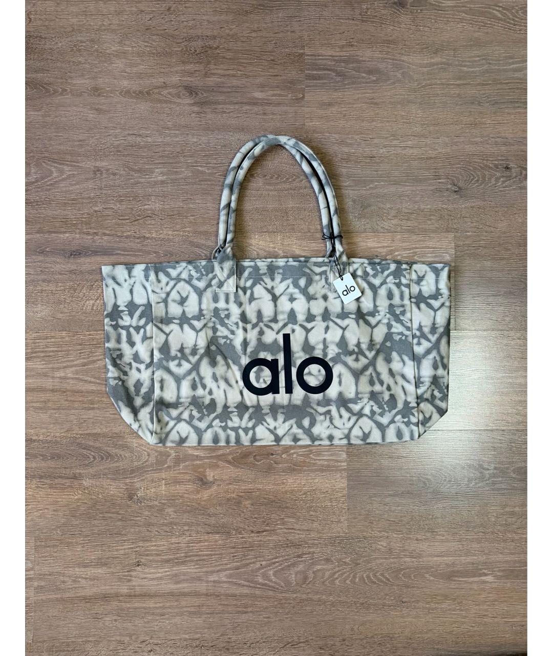 ALO YOGA Серая хлопковая сумка тоут, фото 2
