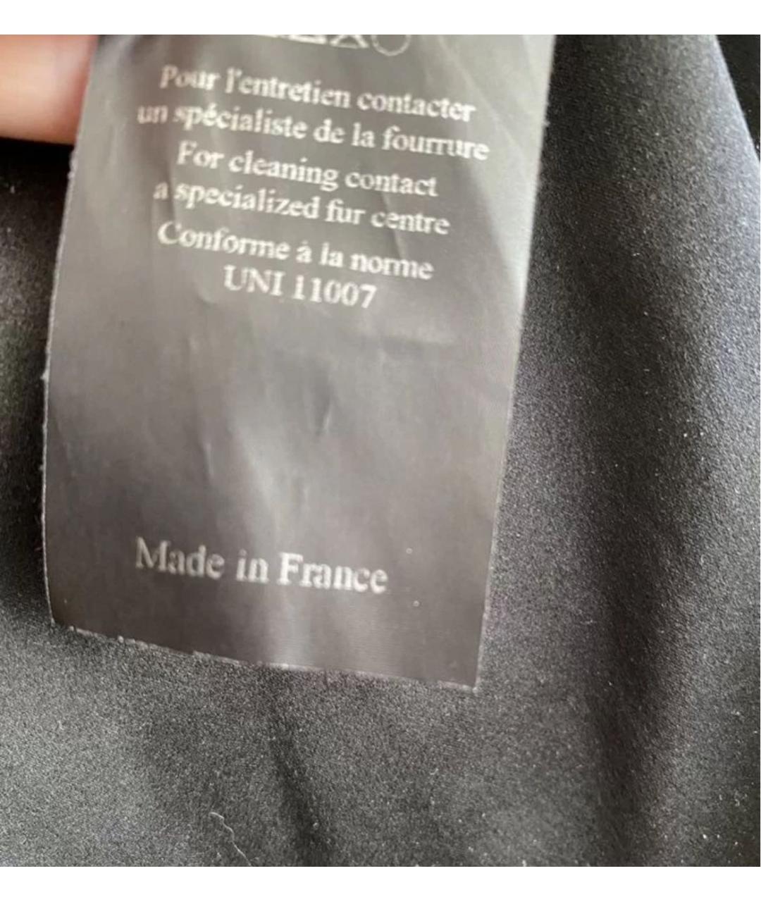 YVES SALOMON Черное меховое пальто, фото 3