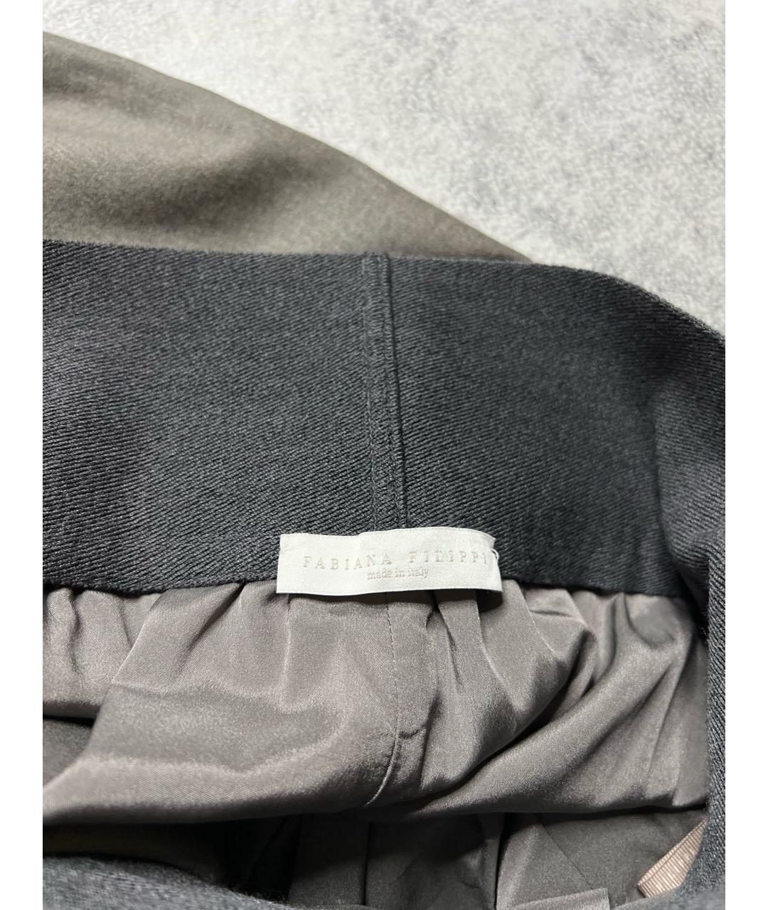 FABIANA FILIPPI Серая шерстяная юбка миди, фото 4