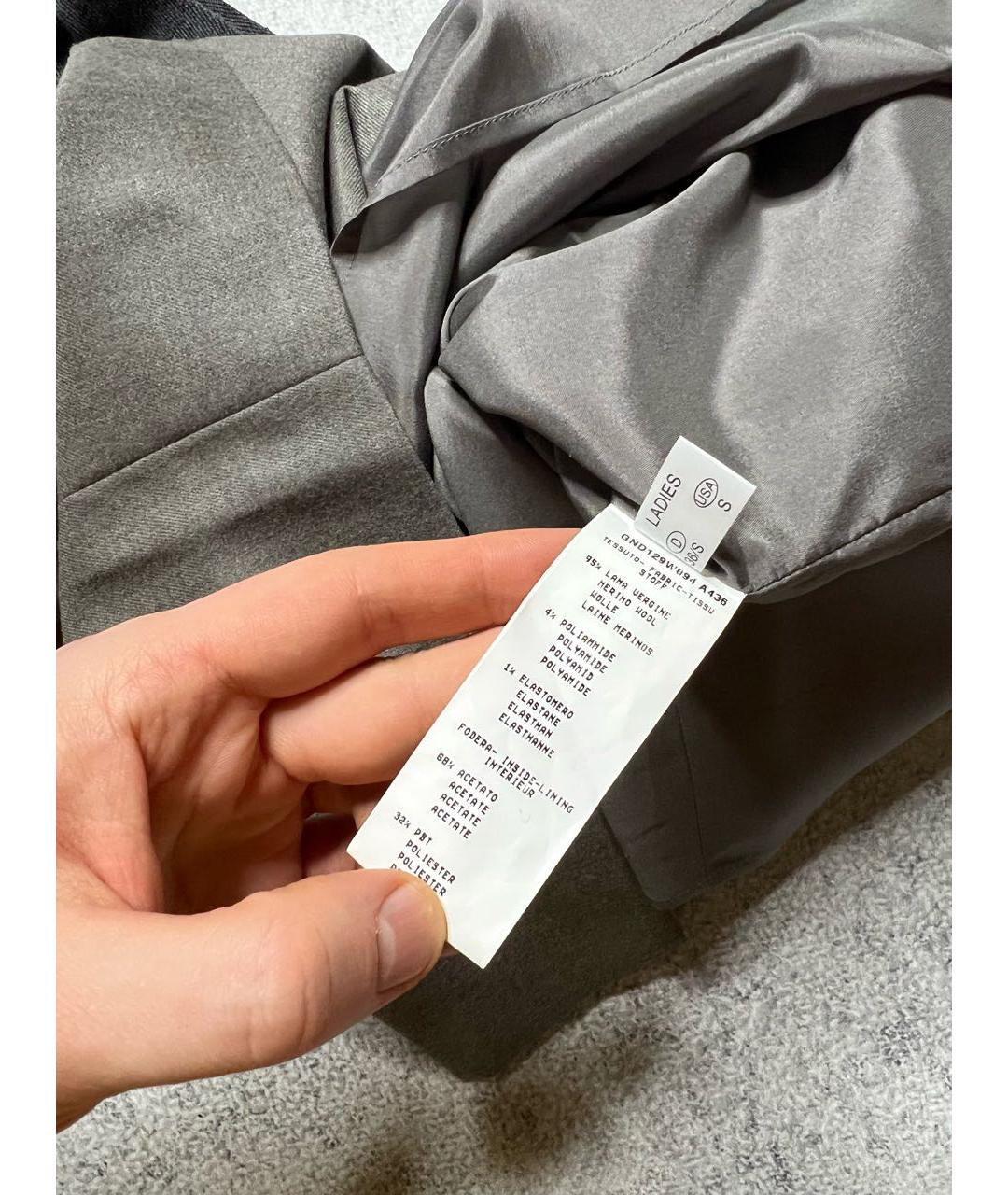 FABIANA FILIPPI Серая шерстяная юбка миди, фото 5