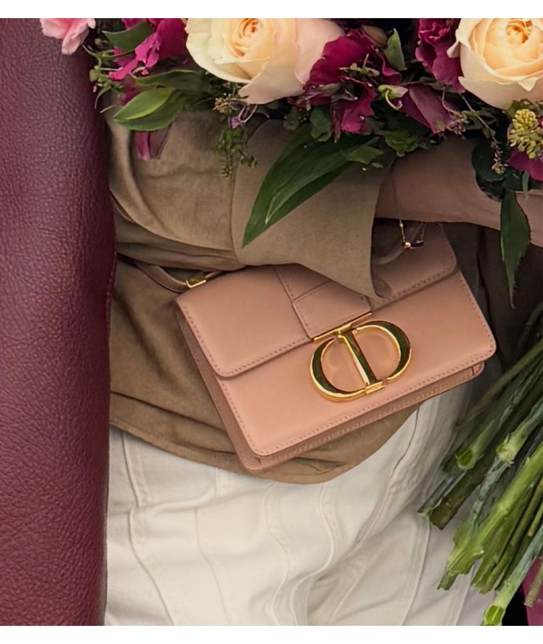 CHRISTIAN DIOR Бежевая кожаная сумка через плечо, фото 5