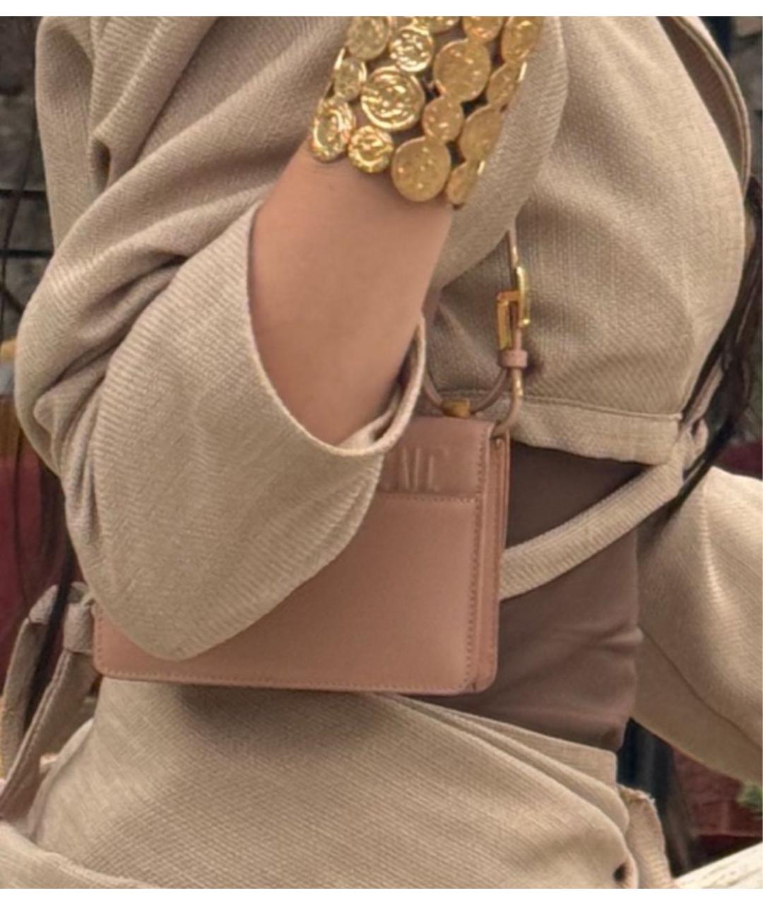 CHRISTIAN DIOR Бежевая кожаная сумка через плечо, фото 7