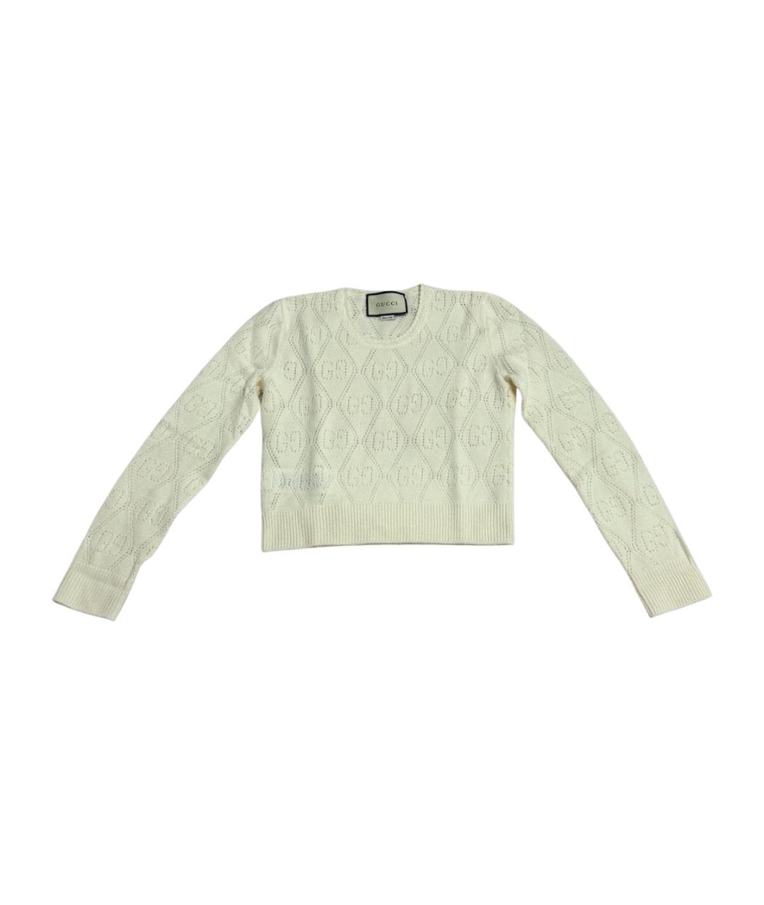 GUCCI Бежевый шерстяной джемпер / свитер, фото 1