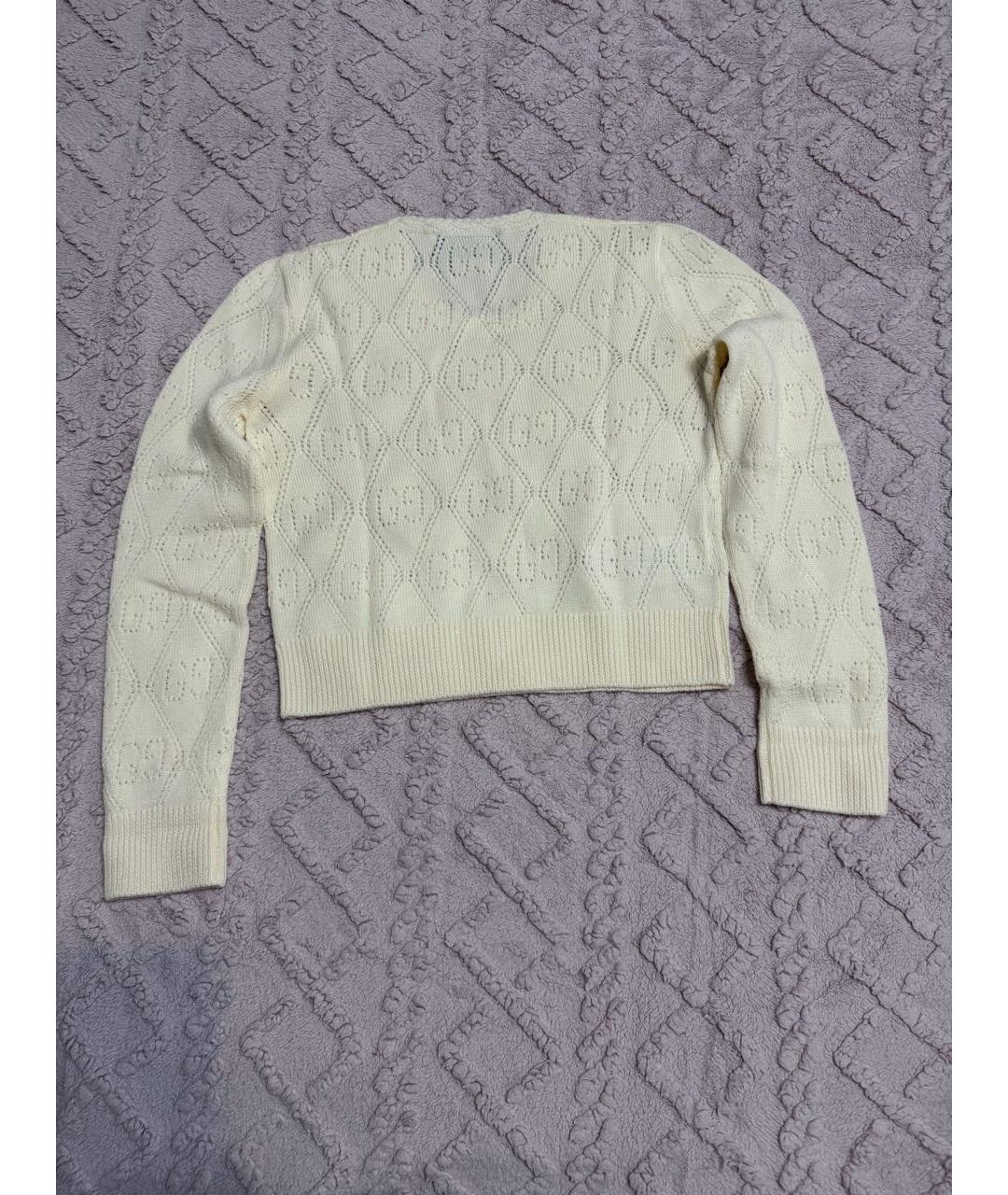 GUCCI Бежевый шерстяной джемпер / свитер, фото 2