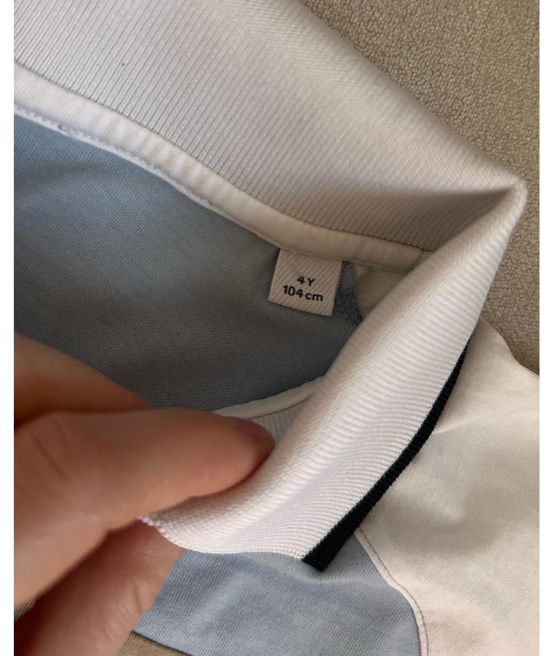 BURBERRY Голубая хлопковая детская футболка, фото 4