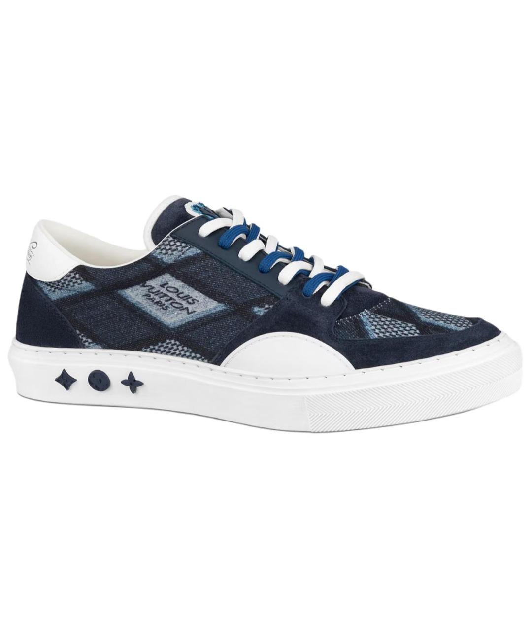 LOUIS VUITTON Синие низкие кроссовки / кеды, фото 1