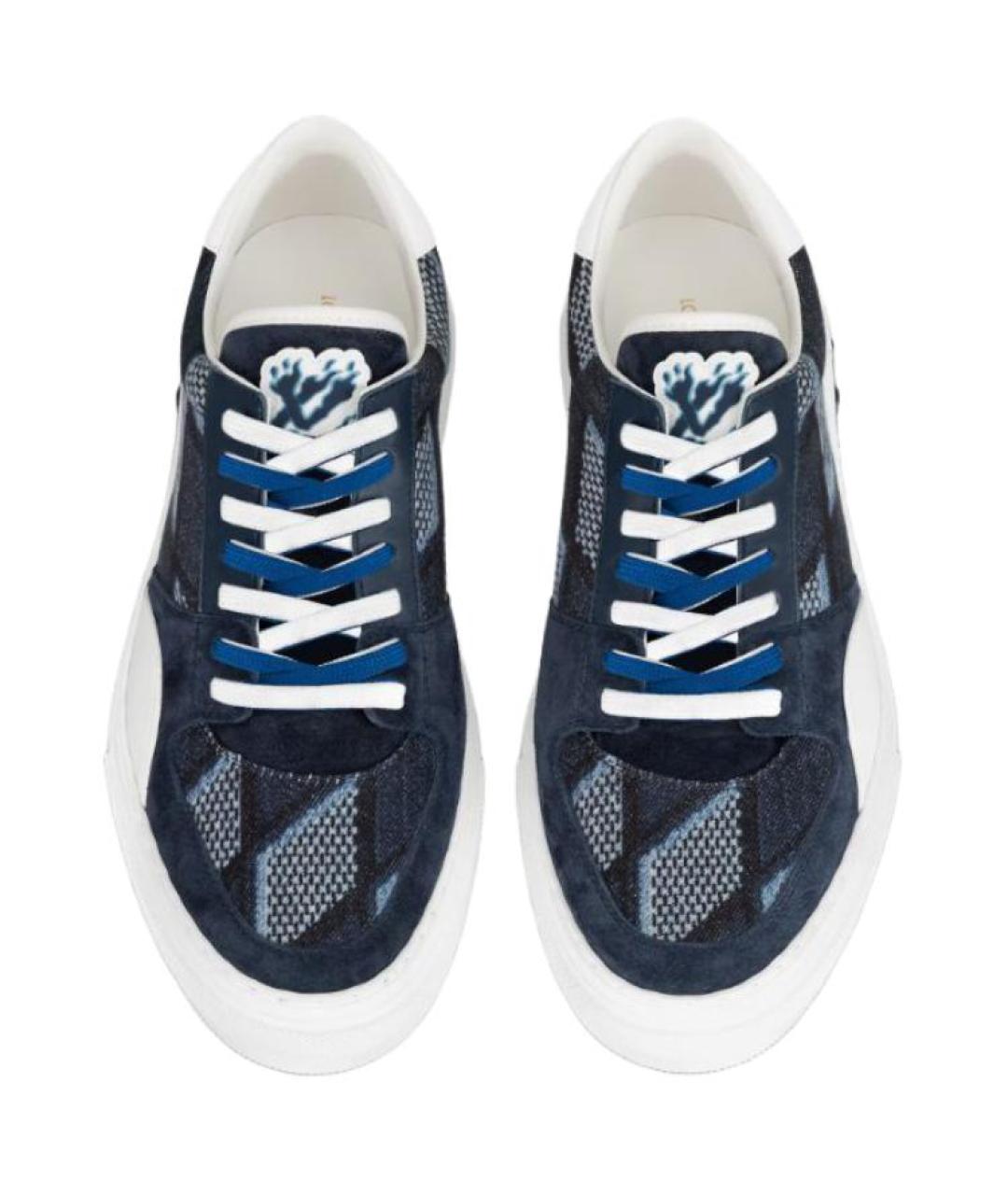 LOUIS VUITTON Синие низкие кроссовки / кеды, фото 3