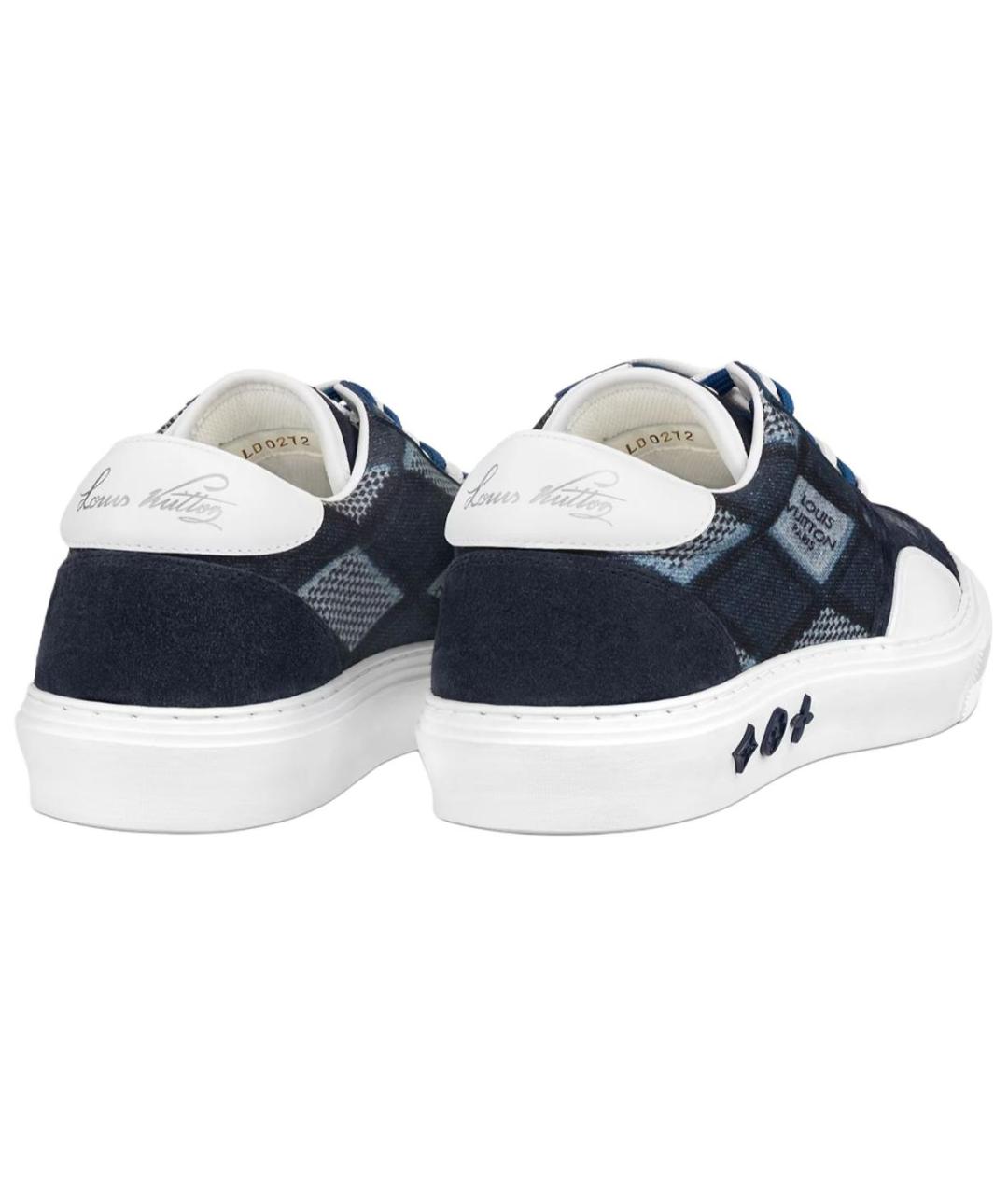 LOUIS VUITTON Синие низкие кроссовки / кеды, фото 4