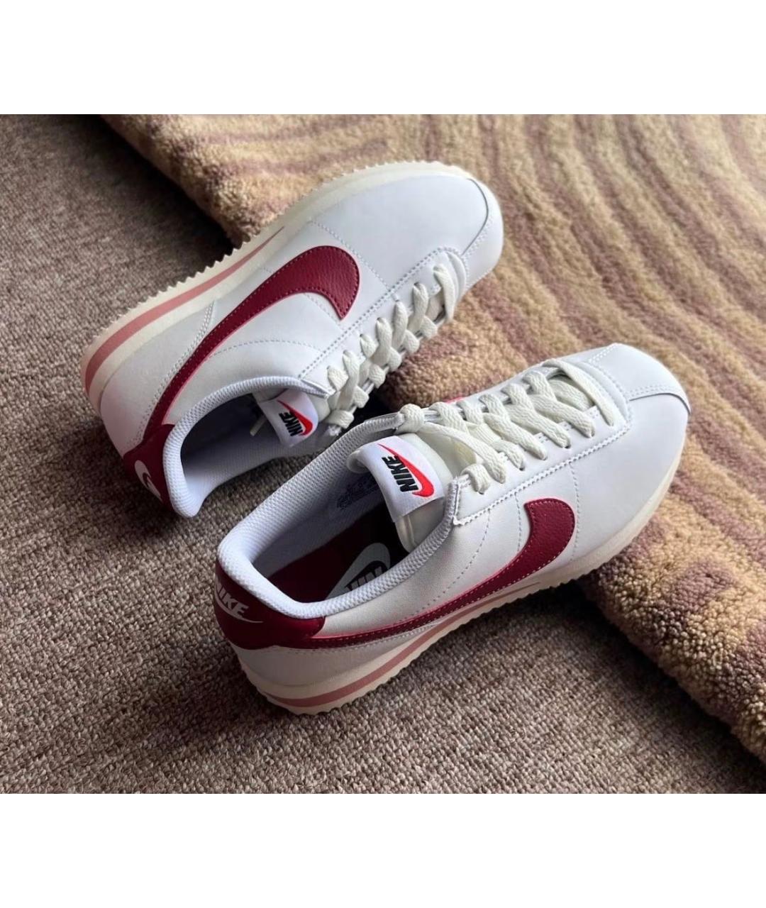 NIKE Белые кожаные кроссовки, фото 2