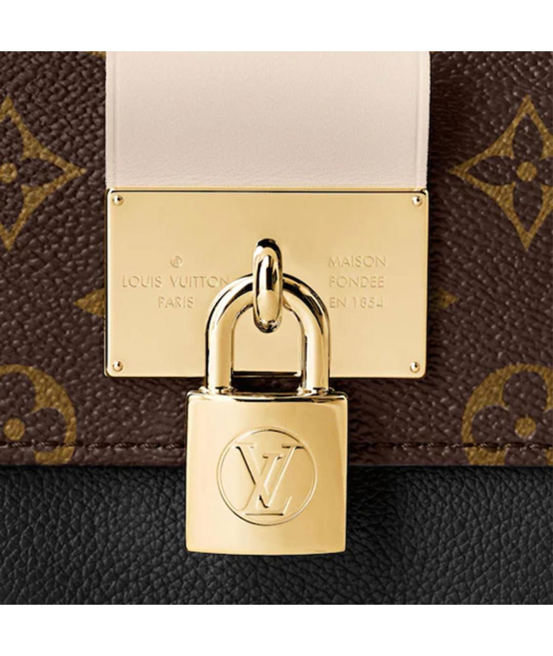 LOUIS VUITTON Коричневая кожаная сумка через плечо, фото 5