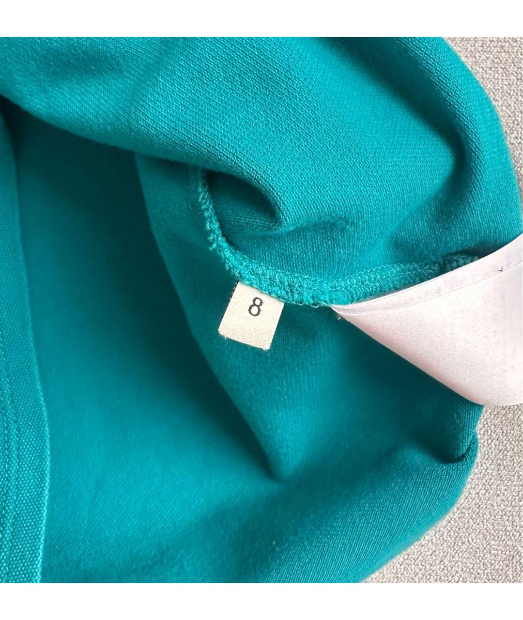 GUCCI Бирюзовая хлопковая детская футболка, фото 4