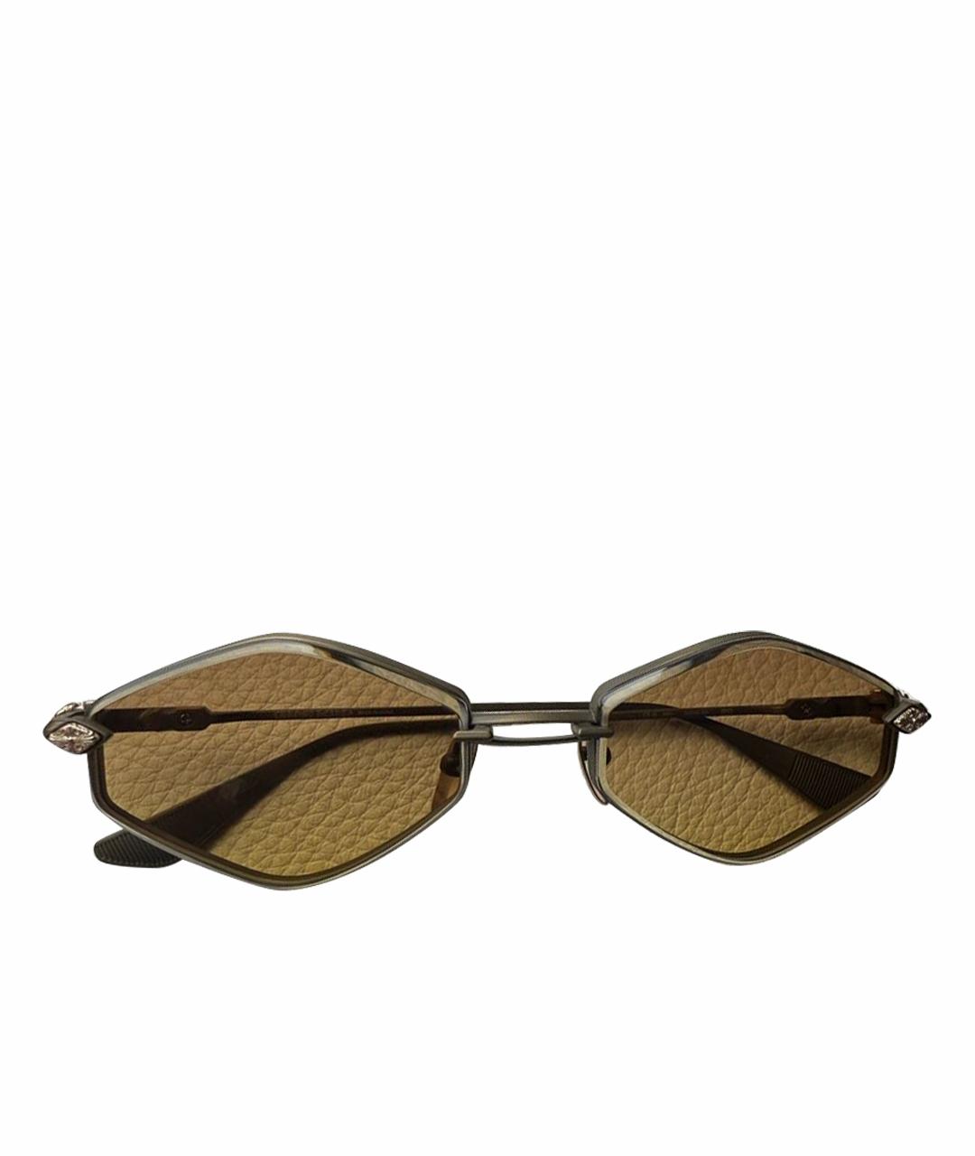 CHROME HEARTS Золотые металлические солнцезащитные очки, фото 1